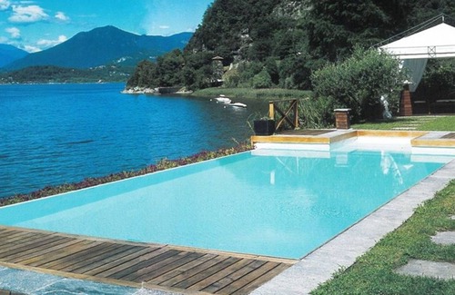 Ispra Villa | My Rental Homes - Villa Isa: worderful pool, private beach, and boat access.