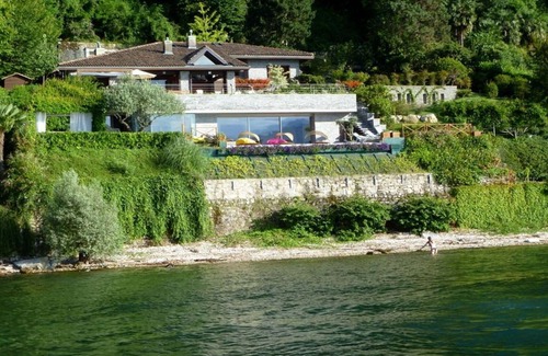 Ispra Villa | My Rental Homes - Villa Isa: worderful pool, private beach, and boat access.
