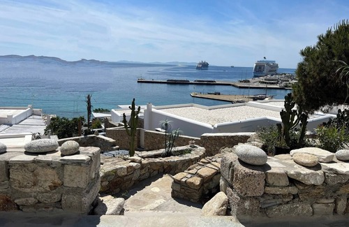 Tourlos Condo | Mykonos Blue Nest - Sea View Escape