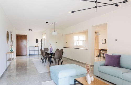 Marousi Apartment | Naturally Bright 3BR Flat in Marousi
