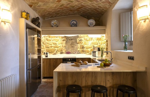 Cruilles House | Near Beaches and Golf: Chic Spacious Stone "Castle" with A/C in Medieval Village