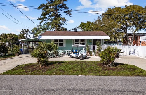 Surfside Beach House | Near Ocean, Beach & Water, Pvt. One Level Home,Pool, Porches,Golf Cart, Extras!