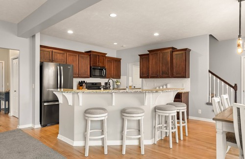Sarpy County House | Nebraska Charm: 5BR Home with Smart Touches