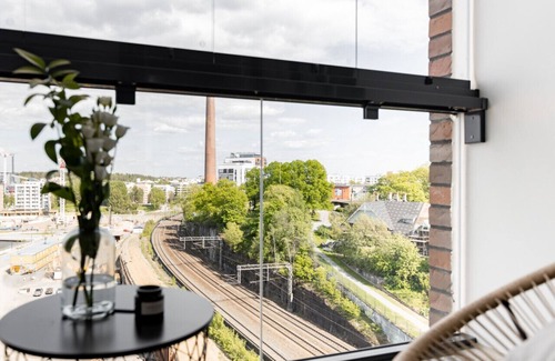 Tampere Apartment | New 1BR Apt with Sauna, Balcony & 11th Floor Views