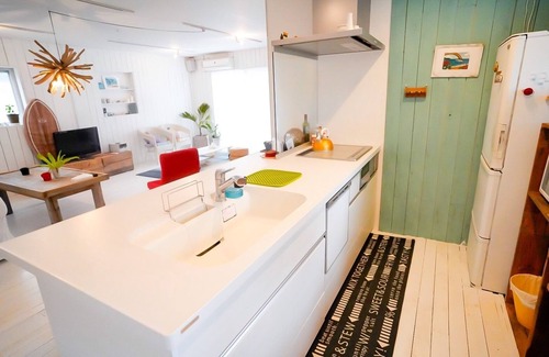 Igei House | [NEW] A 3-minute walk from the beach!4 cars can be parked!Beach style DIY renovation ☆ 3 bedroom, over 100㎡!Fishing & BBQ in the garden ☆