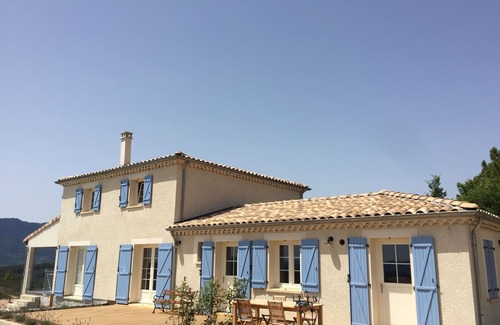 Chambonas Villa | new build villa with overflow pool and unique view