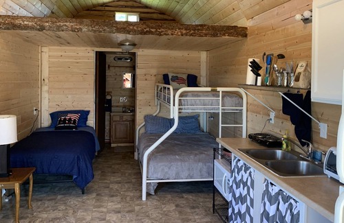 Clam Gulch Cabin | NEW Cute Cabin with Cook Inlet, ocean, Mt Redoubt View