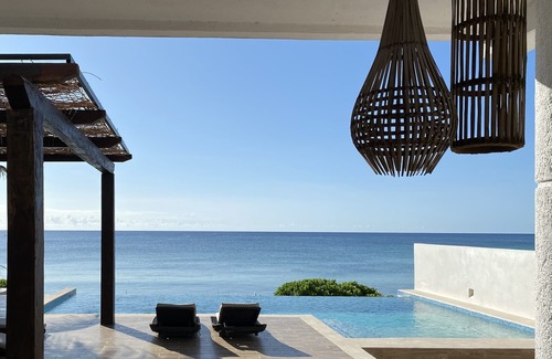 Akumal House | New Infinity Pool on Sandy Beachfront Boho-Chic Villa