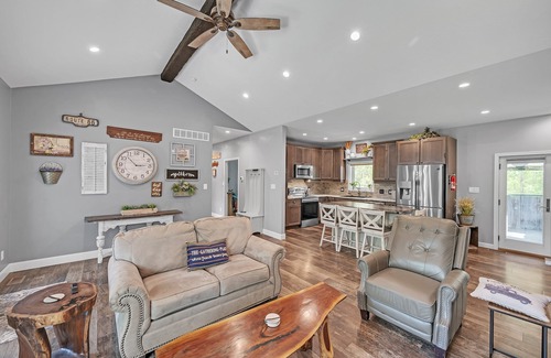 Elkhart House | NEW! Lakeside Retreat with Hot Tub & Game Room
