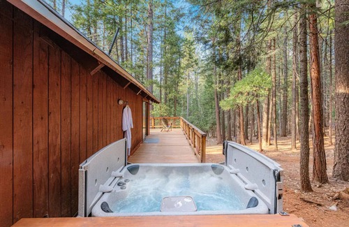 Shingletown Ski Chalet | NEW - Lassen Tree Cabin with Hot Tub