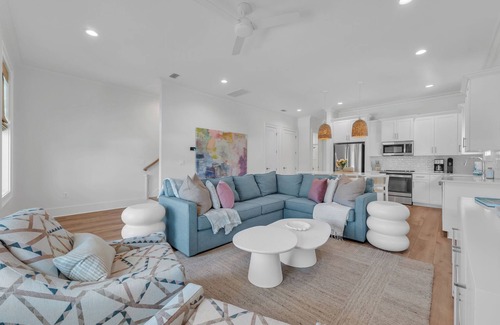 Gulf Shores House | New Luxury Beach Home—3 Min Walk to Sand, Heated Pool, Dog-Friendly, Beach Gear