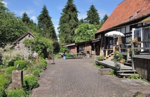 Polle Apartment | New, modern and original apartment for 2-7 people in the forester's lodge with sun terrace