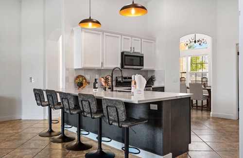 Desert Hot Springs House | NEW! Mountain Views, Saltwater Pool&Spa, Firepit and Outdoor BBQ and bar area