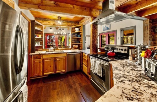 Crested Butte Cabin | NEW Oh-Be-Joyful Ranch! Private cabin w hot tub & huge stone fireplace!