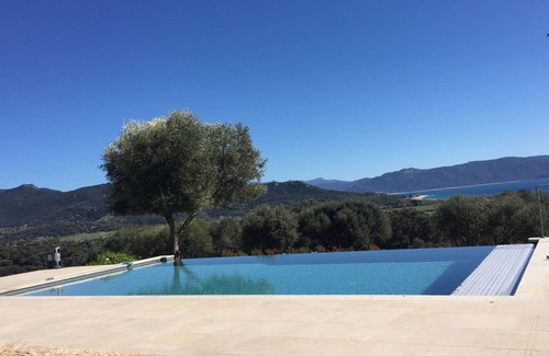 Serra-di-Ferro Villa | New villa with a private heated pool and a panoramic ocean and mountain view