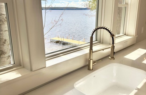 West Enfield House | NEW water’s edge lake house on Cold Stream