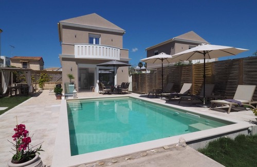 Ag. Georgios Villa | Newly Built 2-Bedroom Villa, A/C, Private Pool, 5 mins walk to Restaurants & Beach in Agios Georgios