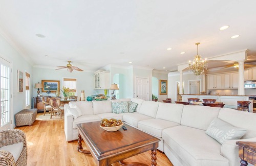 Sunset Beach Cottage | Newly redecorated ocean views, 3 stop elevator, swimming pool deep water canal.