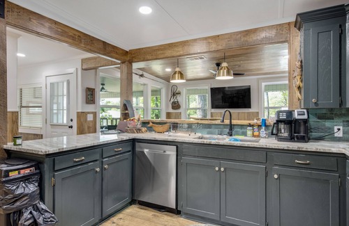 Negreet House | Newly Renovated Lakefront home with boat house, launch and 2 piers!
