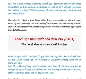 Long Xuyen Hotel | Ngoc Kha Tu 1 Hotel