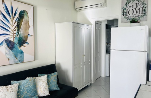 Maho Apartment | Nice and cozy ocean front studio with private terrace. Short walk to beaches.
