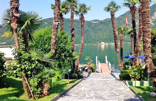 Bissone Apartment | Nice apartment for 4 people with A/C, pool, WIFI, TV, balcony, panoramic view and parking