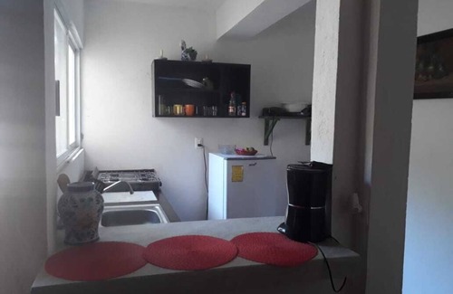 Colonia Centro Hotel | NOJOCH ZAC STUDIO WITH MID SIZE KITCHEN AND LITTLE BACKYARD AT HOTEL BEA