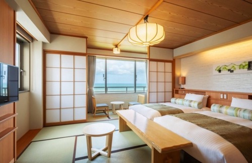 Ajigasawa Hotel | Nonsmoking Oceanfacing Japanesestyle room Premium twin bed | Buffet plan Allinclusive/Nishitsugarugun Aomori