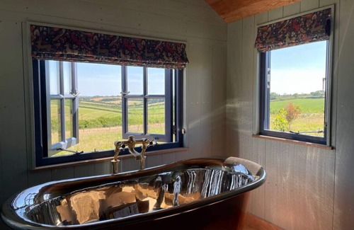 Beaminster RV Rental | Novelist Double Shepherd's Hut with expansive view