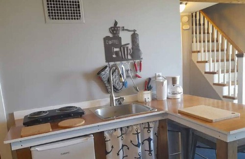 Grand Manan Island Apartment | Ocean Front Private 1 Bdrm + Living + Kitchenette Watch The Fundy Tides BBQ&fire