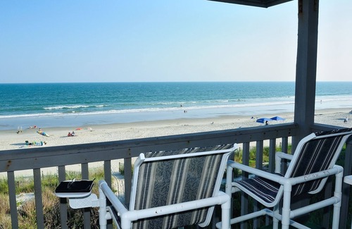 Crescent Beach Condo | Ocean Front with Incredible Views - newly remodeled, pool, in-unit washer/dryer