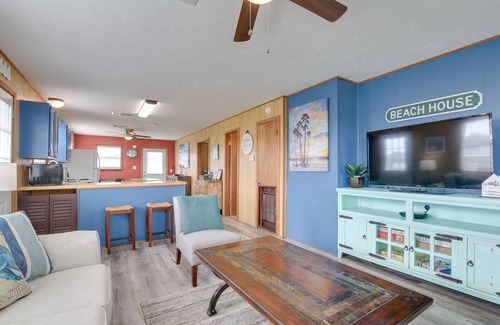 Crystal Beach Cottage | Ocean View, Deck: Colorful Crystal Beach Home!