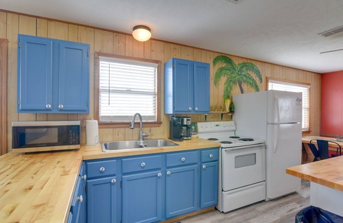 Crystal Beach Cottage | Ocean View, Deck: Colorful Crystal Beach Home!