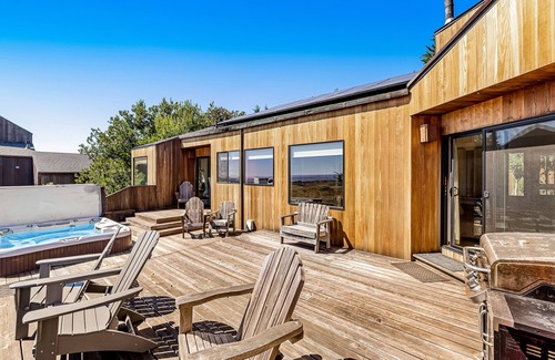 Sea Ranch House | Ocean view home w/private hot tub, pool, wood stove, and private W/D