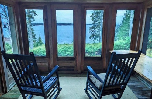 Prospect Harbor House | Oceanfront Crackling Cove Cottage, Family, fire pit, sleeps 6