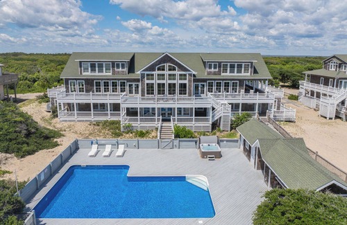 Corolla House | Oceanfront Mega-Estate | 32BR - 6 Acres| Pool, Game Room, Theatre, Wild Horses