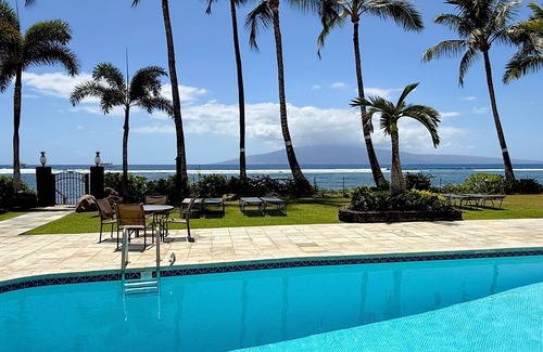 Historic Lahaina Front Street Condo | Oceanfront Studio at Lahaina Shores 417 – Pool, Spa & Stunning Sunset Views