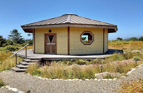 Point Arena House | Octagon coastal cabin retreat. Private and pet friendly.