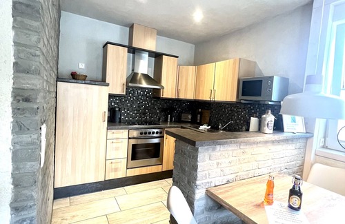 Flensburg Apartment | Old print shop close to the city center with parking right outside the front door!