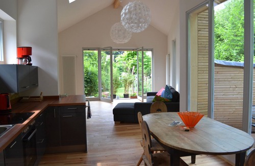 Hausen im Wiesental House | Old wash house in a listed residential complex with a modern extension