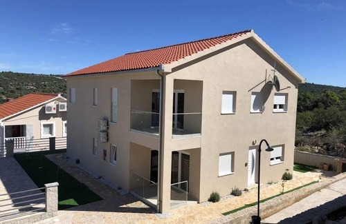 Veliki Drvenik Apartment | Olea Resort, 50m2, Teilweise Meerblick