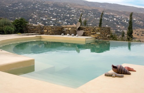 Andros Town Villa | On A Lush Hill A Secluded Country Home With Infinity Pool And Endless View