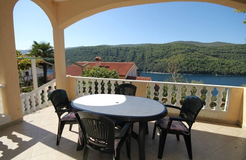 Duga Luka Apartment | One bedroom apartment with terrace and sea view Duga Luka (Prtlog), Labin (A-3025-b)