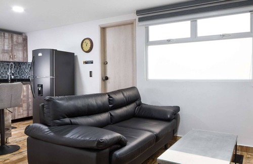 Medellin Apartment | One Bedroom Balcony AC hot tub apartment with part time security
