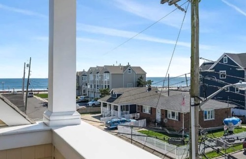 Fort Monmouth House | One block from beach. Ocean front view with hot tub.