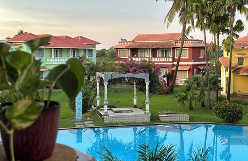 Benaulim Apartment | Orma By The Beach Goa , pool view , private access to the beach