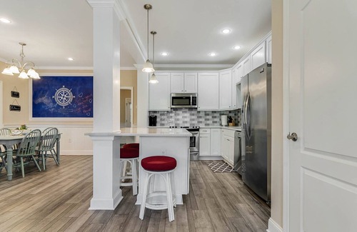Cape Charles House | Overlooking Park with 1st and 2nd Floor Primary Suites.