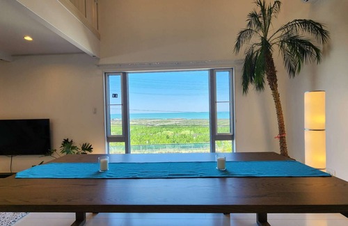 Ichinomiya Villa | Overlooking the Olympic surf venue from the cypress bath and large terrace.