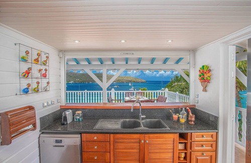 Les Anses-d'Arlets Villa | Panoramic bay view, Direct beach access, Private jetty, Luxury colonial villa