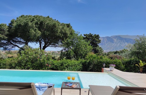 Terrasini Villa | PANORAMIC SEA VIEW Villa with Heated Pool & Whirlpool, WI-FI, 200mt from the sea